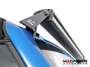 Ford Bronco Light Upgrade - Windshield Light Bar Kit - Rough Country - 50" Single Row LED - Black Series